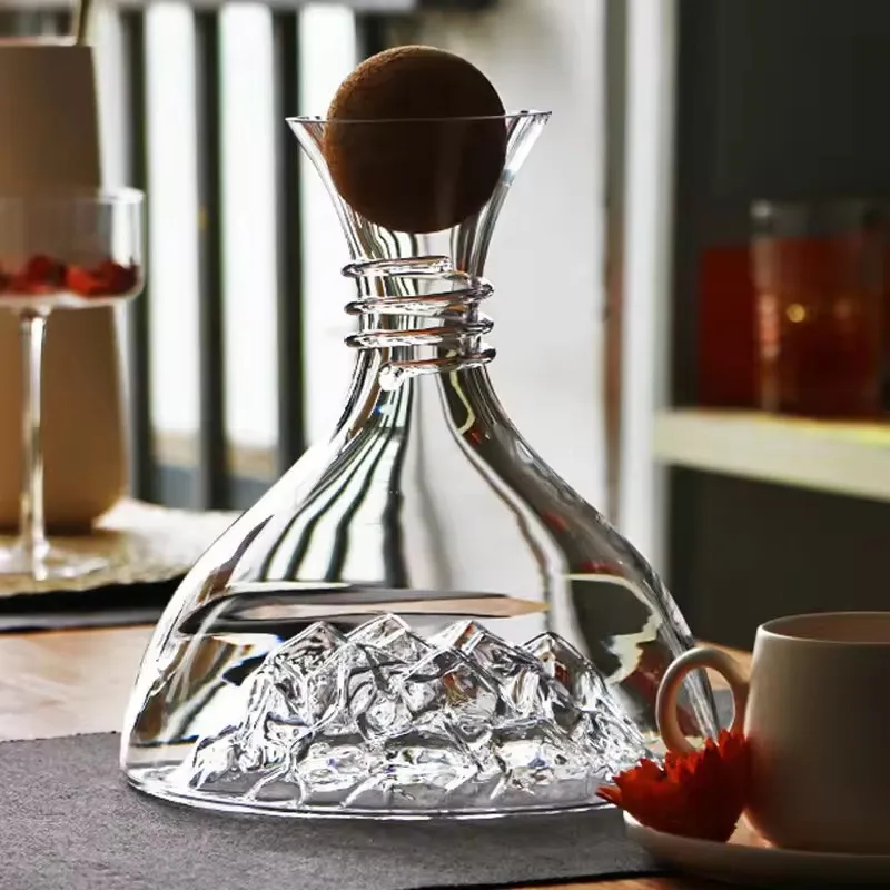 1800ML Red Wine Decanter Crystal Glass Reds Wines Whiskey Wines Wine Quick Waterfall Iceberg Dispenser drinkware