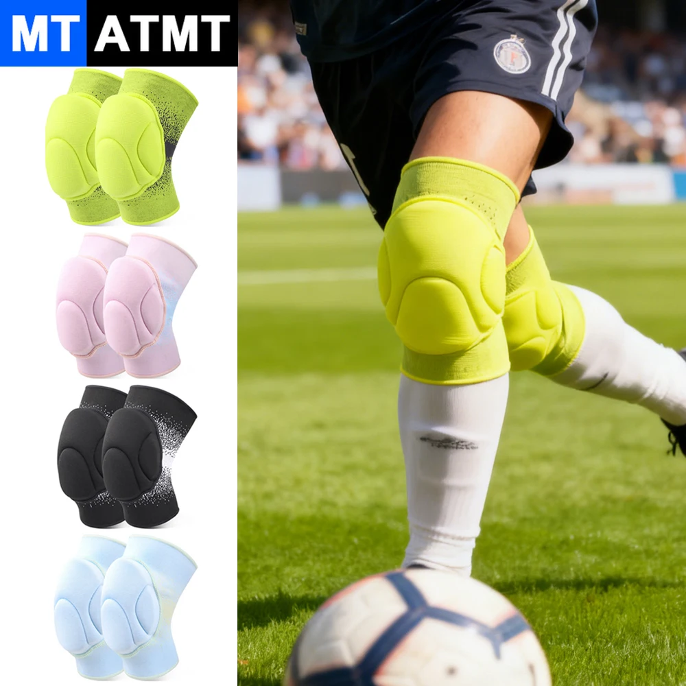 1Pair Knee Pads for Men Women, Thick Sponge Collision Avoidance Warm, Anti-Slip Knee Sleeve for Football, Yoga, Dance, Work