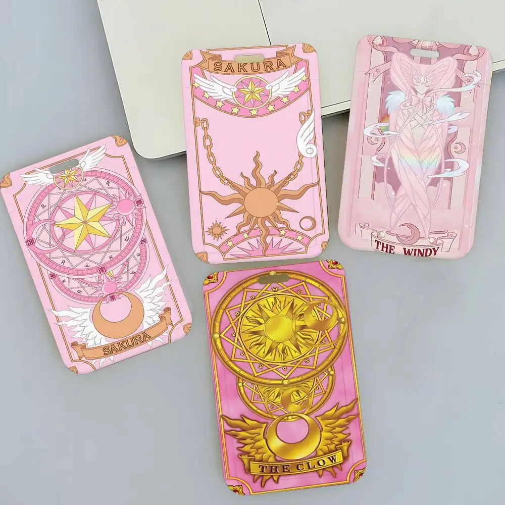 

Ретро-держатели для карт Clow Cards, бейджи, шнурки-держатели для ключей, новые женские держатели для карт, шейные ремешки, студенческие удостоверения, для подарка