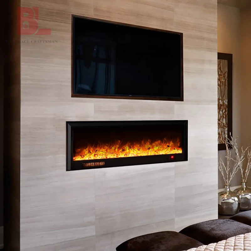

Heating Function Modern Flame Heater Recessed Automatic Constant Temperature Built-In Electric Fireplace Inserts