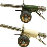 1PCS Stainless Steel Samll Model Artillery Desktop Ornaments Gifts DIY Model Technology Bricks Toy Kids Adults Gifts 2024