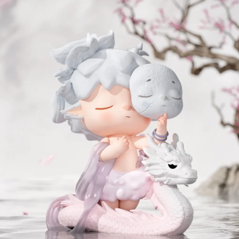 Autêntico mimi a poesia do tempo em fourn estações série caixa cega brinquedo bonito ornamento figura criativa item colecionável