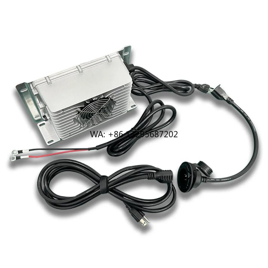 

US Plug OBC 16S 51.2V LiFePO4 Golf Cart 48V Lithium Battery Charger 58.4V 22A With Drive Charge Port