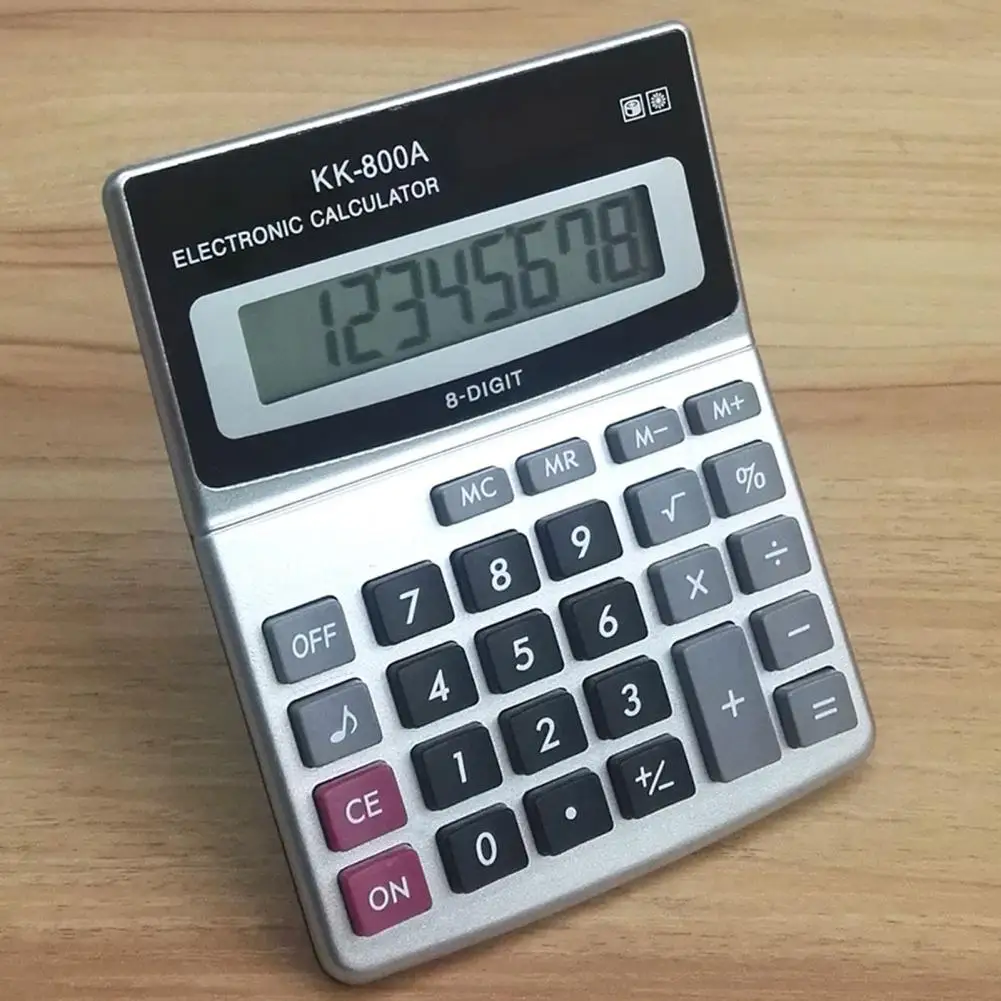 KK-800A Electronic Calculator Multifunctional Large Display Finance Function 8 Digits Desktop Calculator Office Supplies