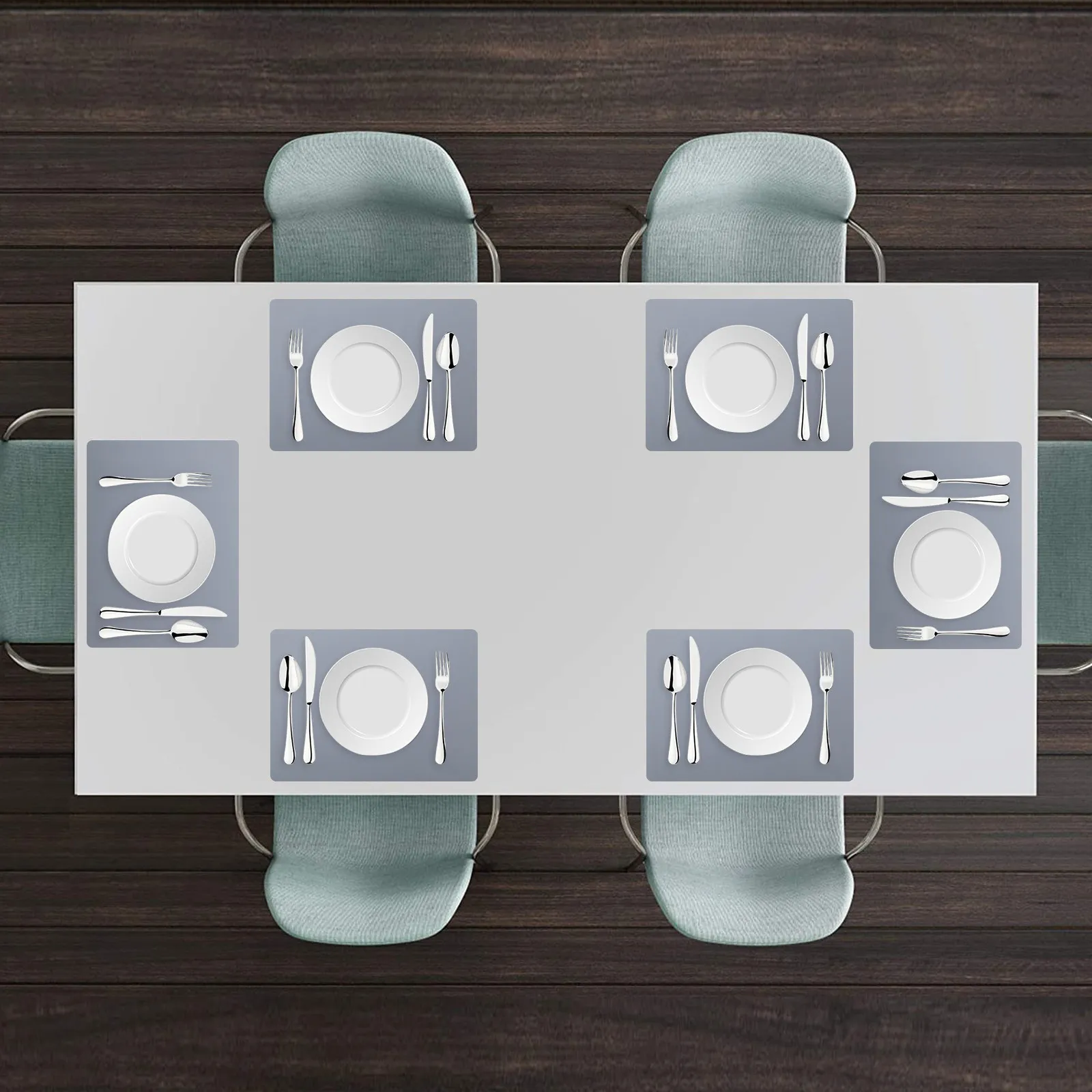 Silicone Placemat Heat Insulation Non Skid Washable Foldable Table Mat Soft Stable High Temperature Resistant Home Placemats
