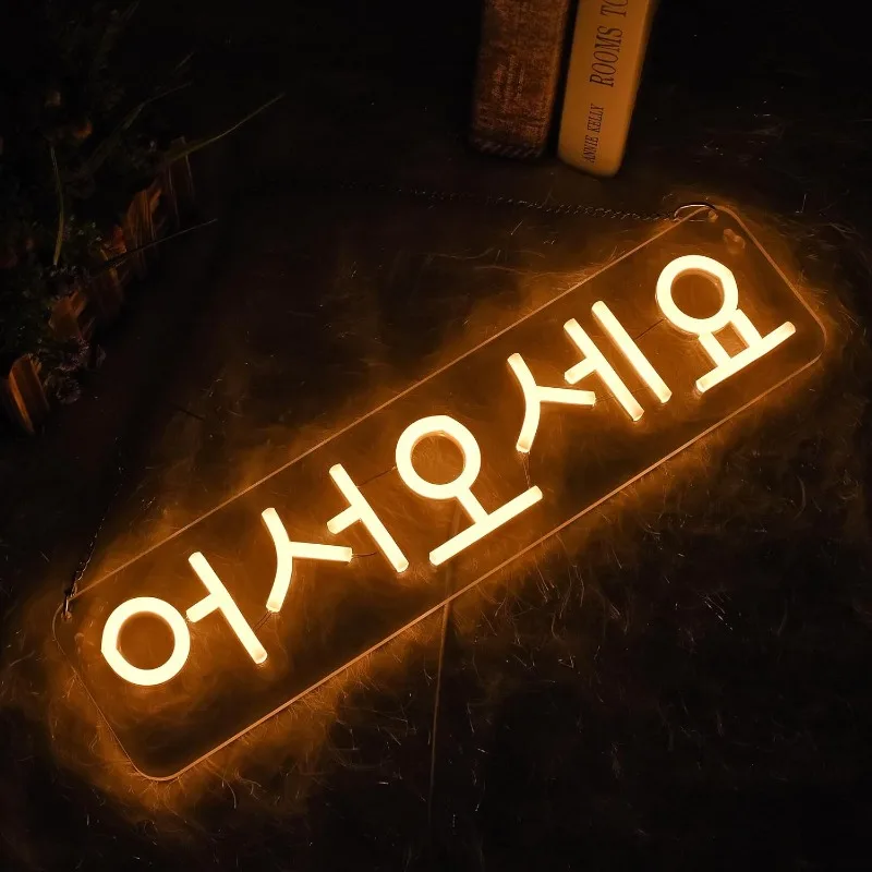 South Korea Welcomes Neon Lights for Wall Decoration Dimmable LED Business Illuminated Sign Shops Salon Cafe Restaurant Bar USB