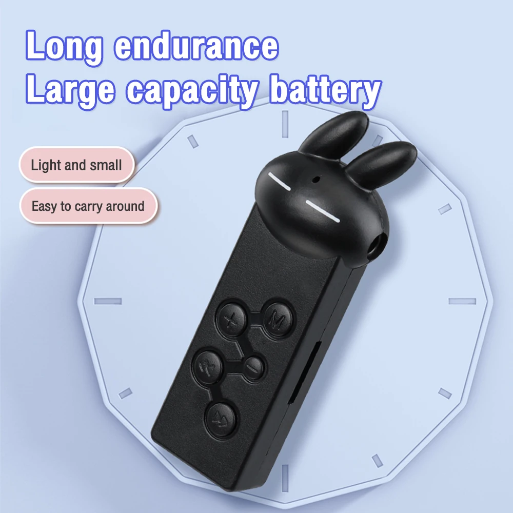 Bluetooth 5.0 MP3 Player Cute Bunny Mini MP3 Player Supporting TF Card Portable Sports Running Music Personal Stereo