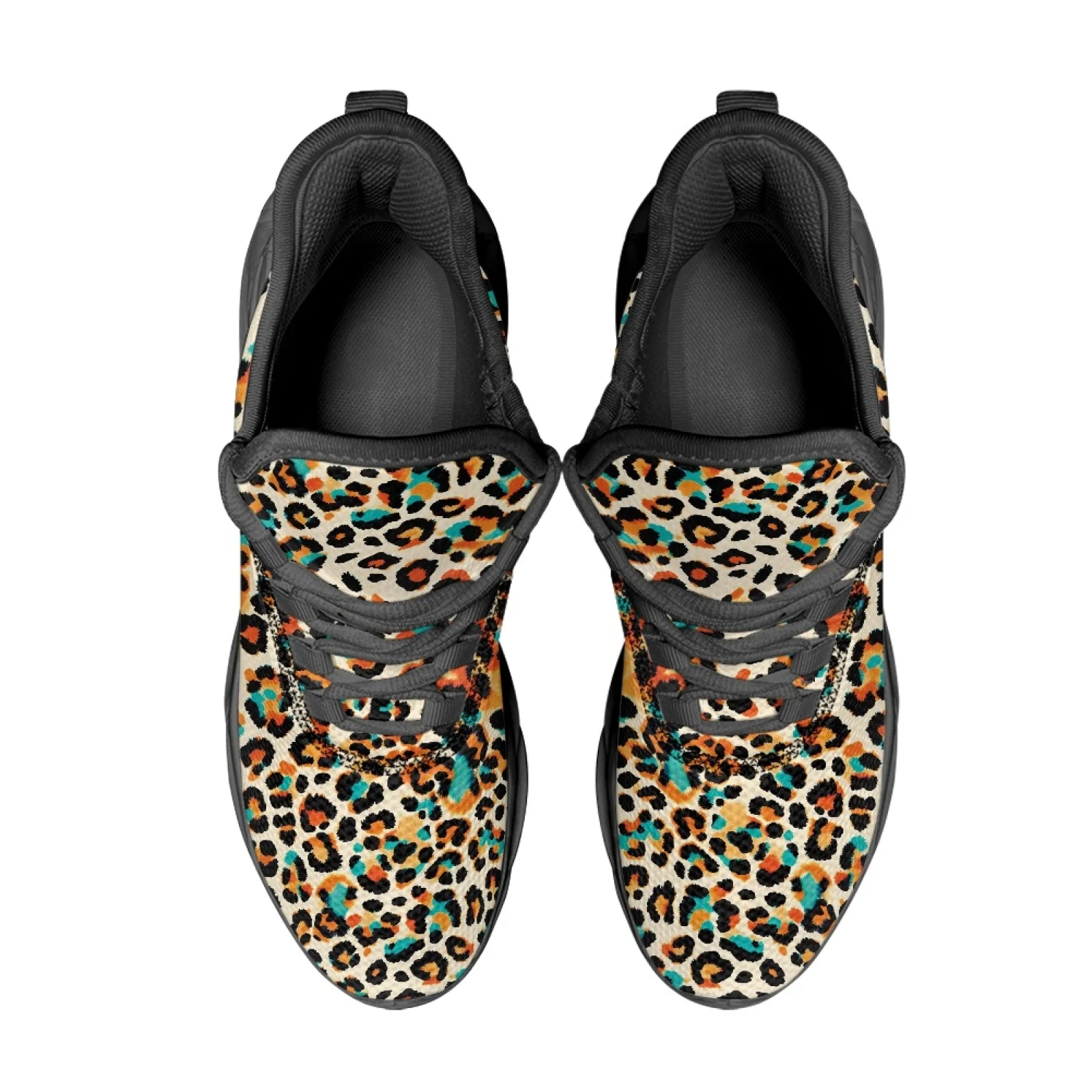 PENSTROLL Multi Color Leopard Non Slip Running Shoes for Walking Mesh & EVA Fashion Sneakers Mens Running Shoes