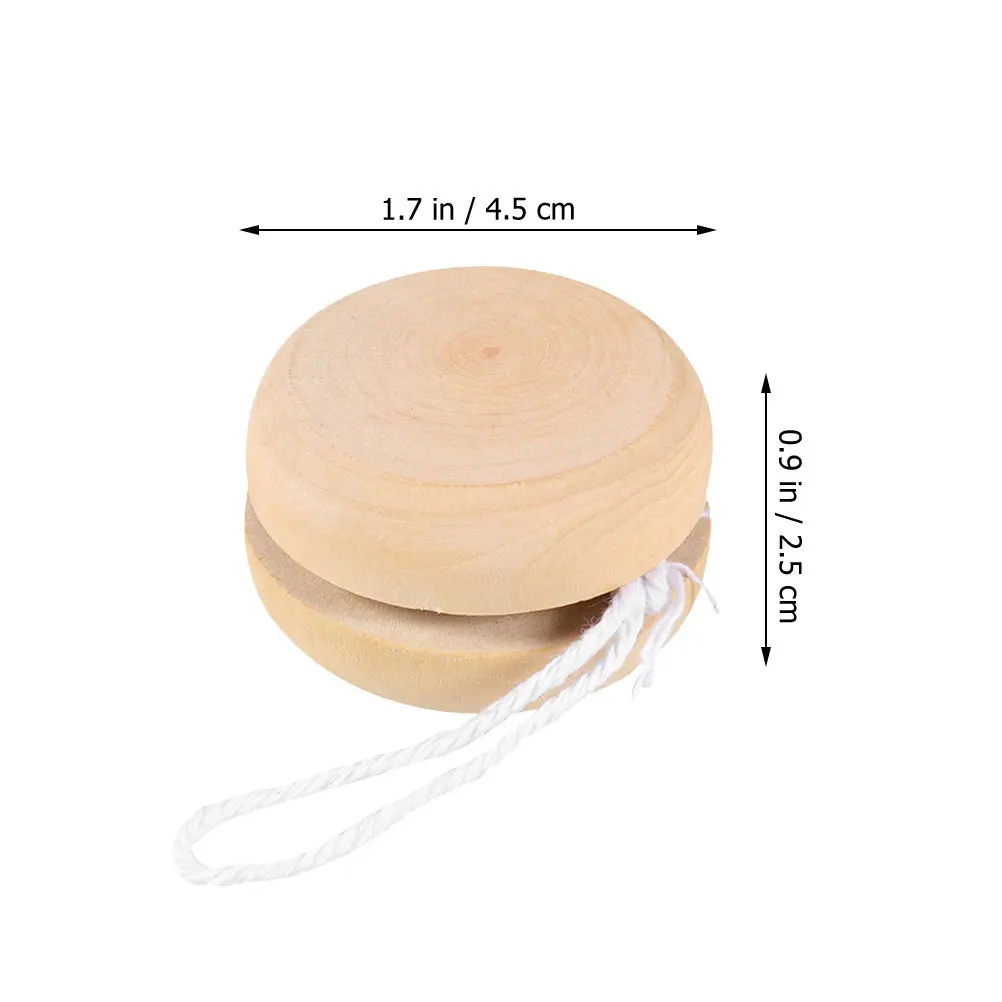 6 個の木製 DIY グラフィティヨーヨーボール未完成ナチュラルカラー手描きおもちゃヨーヨーボール