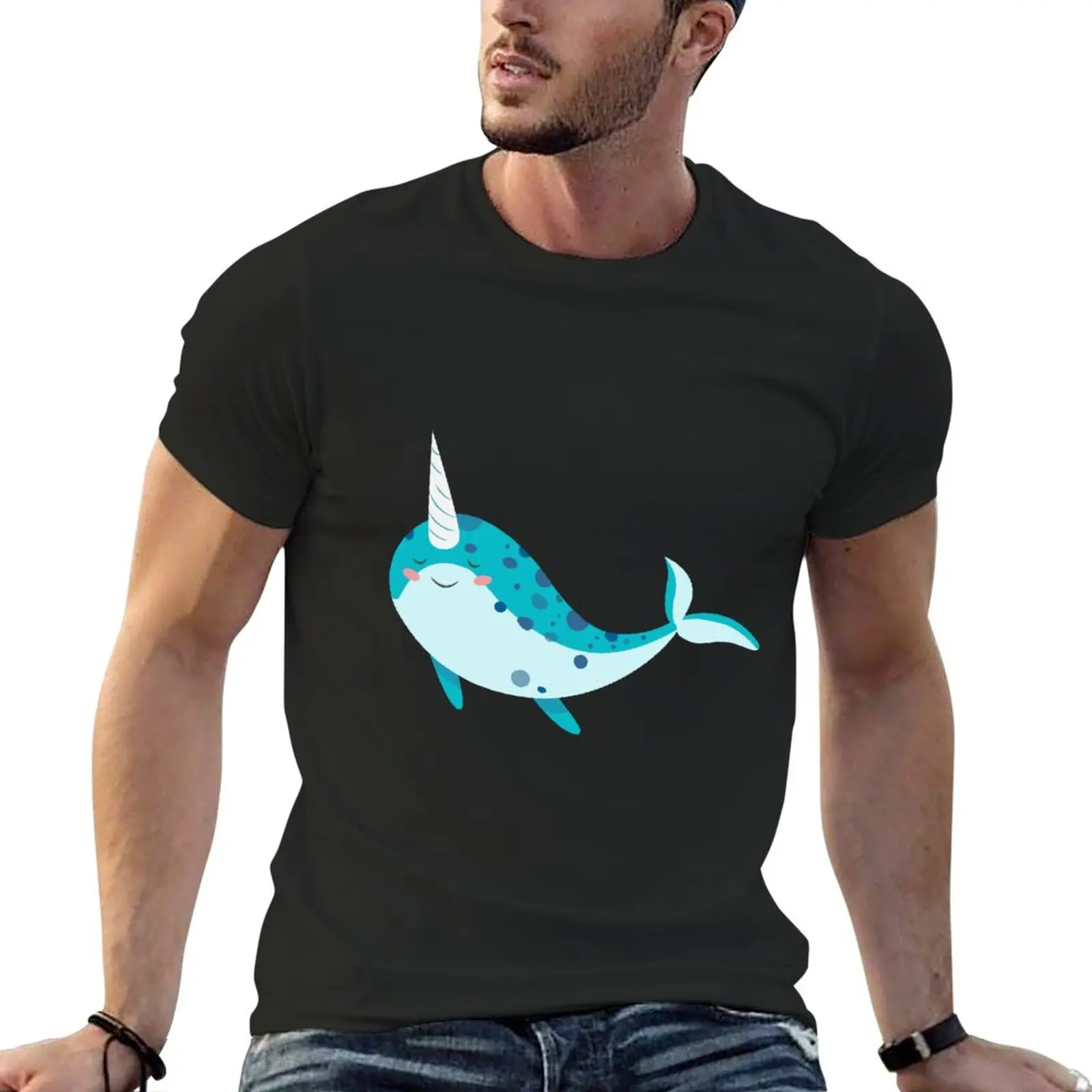 

New Narwal T-Shirt tees Short t-shirt funny t shirt t shirt man oversized t shirts for men