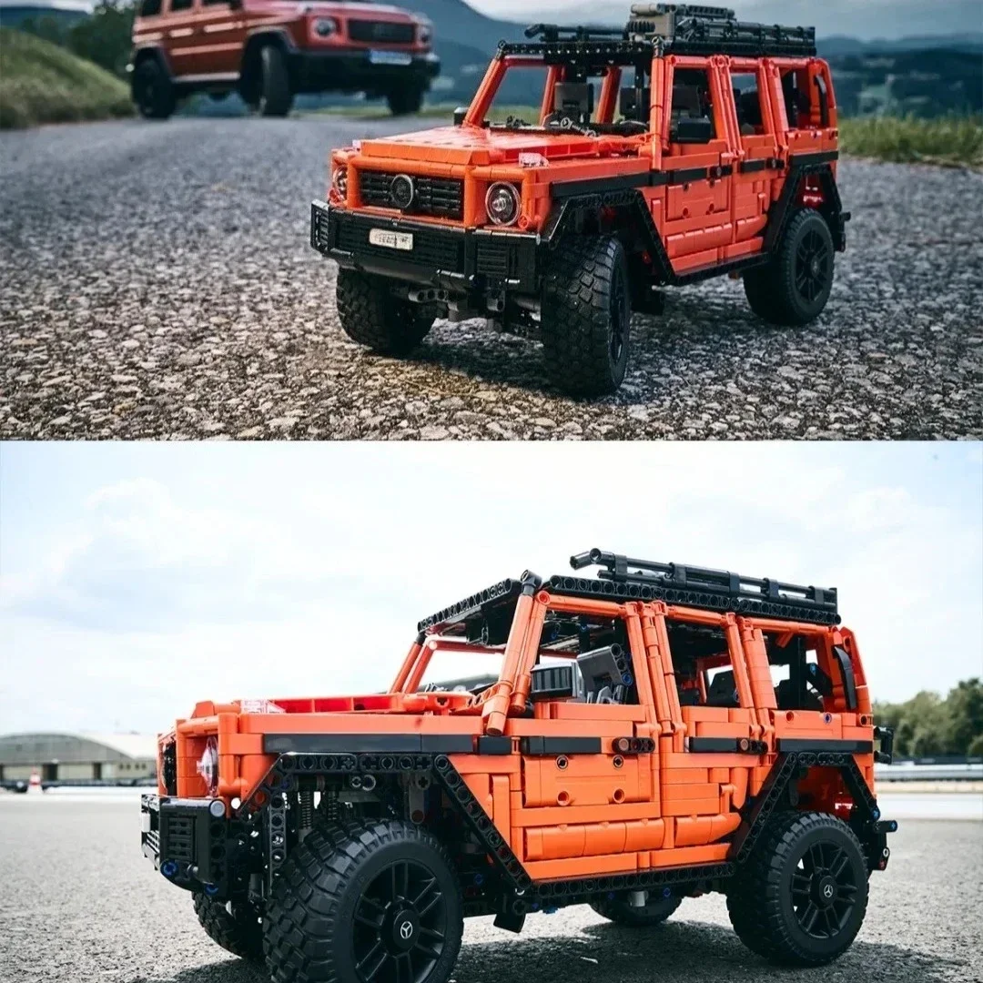 Orange Highway Car Model 42177 Set di blocchi di costruzione compatibili con particelle Legoed Adatto per regali di Natale 28891