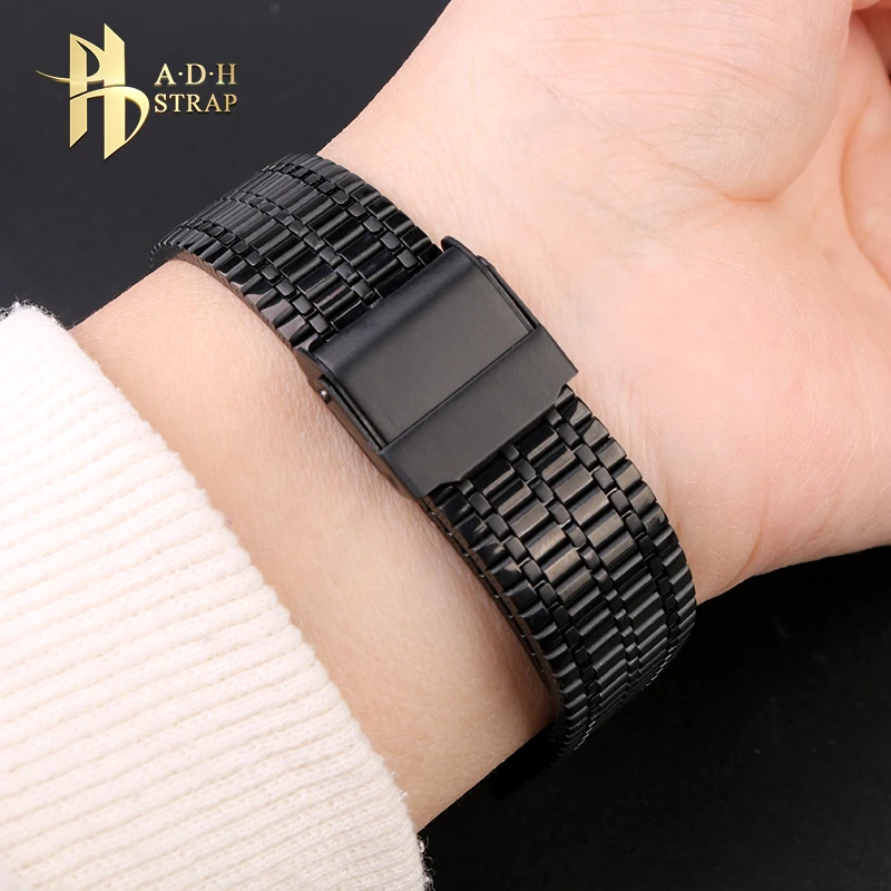 العالمي الفولاذ المقاوم للصدأ سلسلة ساعات معدنية ل كاسيو أماني الأحفوري المواطن غرامة الصلب حزام 18 مللي متر 20 مللي متر 22 مللي متر سوار مقاوم للماء