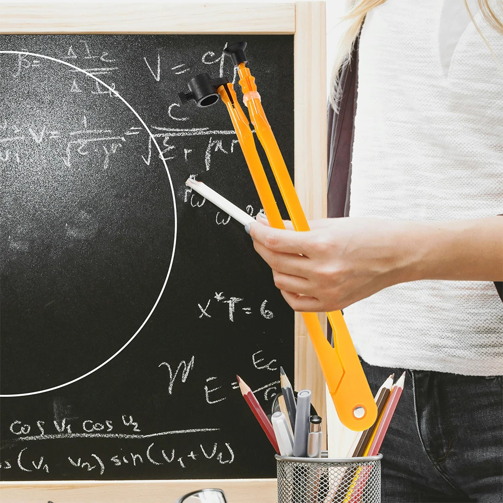 

Plastic Compass Large for Math Drawing Whiteboard Teacher Tools Circle Pencil Carpenter Handheld Educational