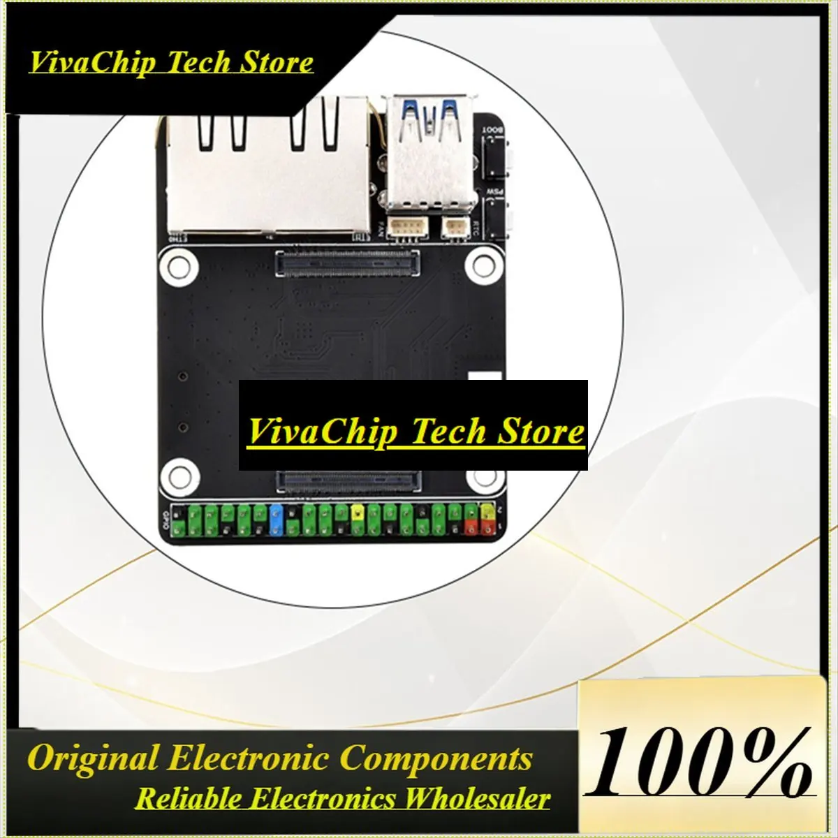 VivaA72Z CM5-DUAL-ETH-MINI Expansion Board CM5 Expansion Board With 40 GPIO For Compute Module 5