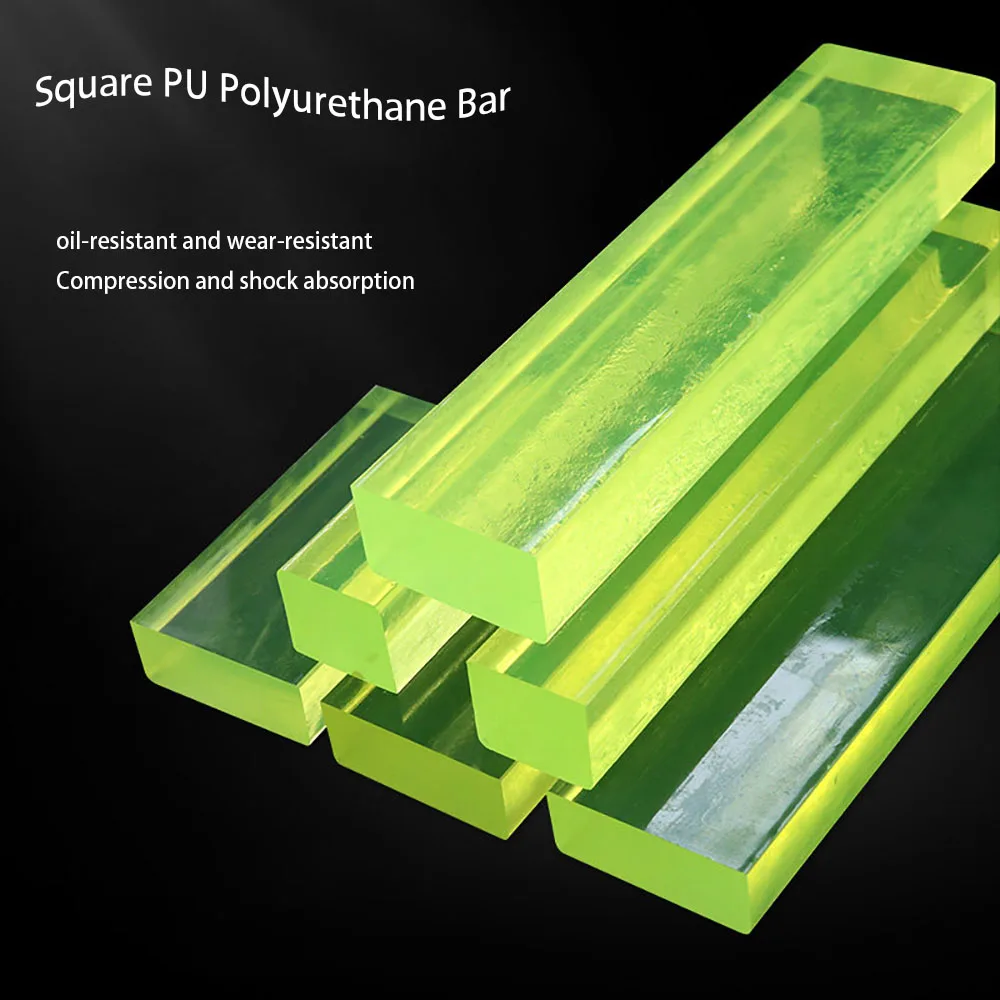 1PCS Square PU Polyurethane Bar 15x15 20x25 20x30mm/-60x60mm Length 500mm Beef Tendon Plate Elastic Stretch Sticks Plastic Rod
