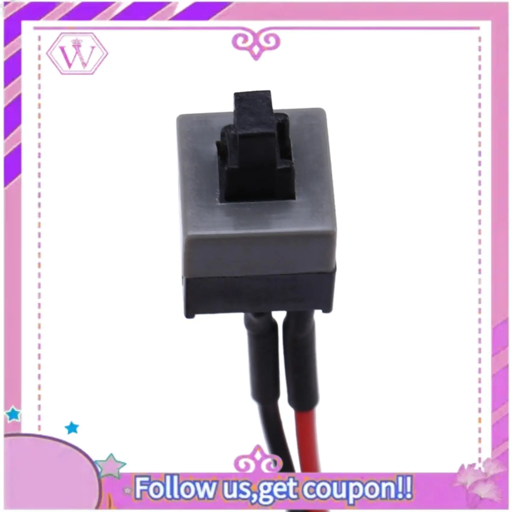 4 Pack 2 Pin SW PC Power Cable On/Off Push Button ATX Computer Switch Wire 45Cm