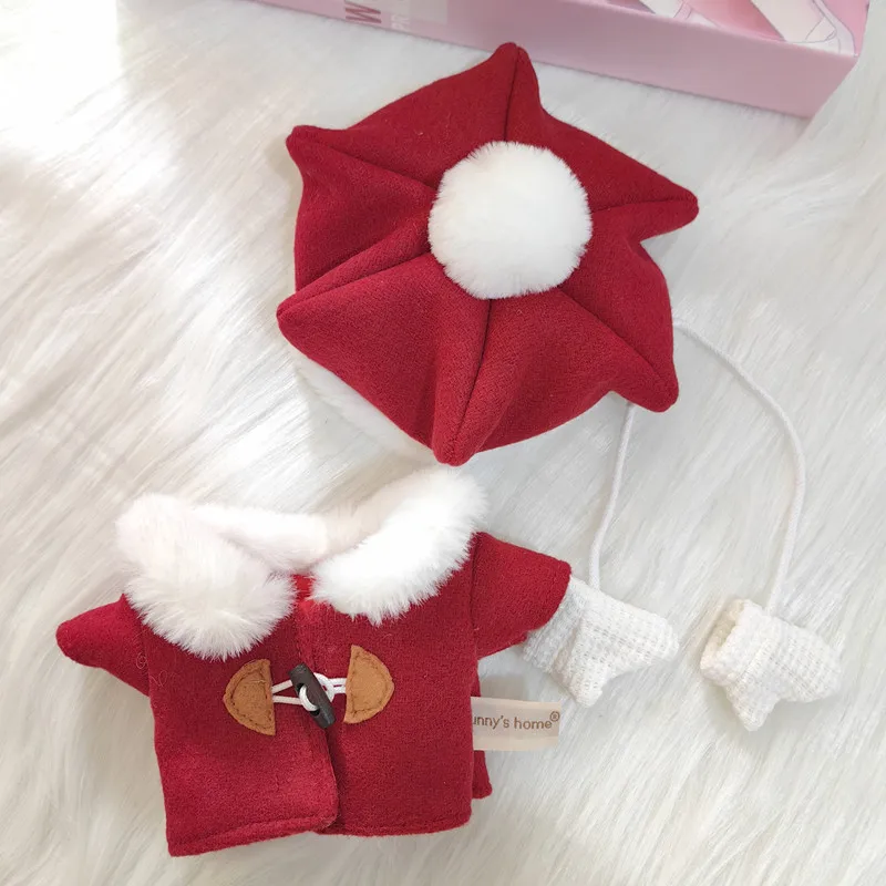 Accessori per bambole Vestiti per bambole in cotone Abito in peluche rosso Natale Bellissimo vestito squisito Abbigliamento invernale Regalo per un amico