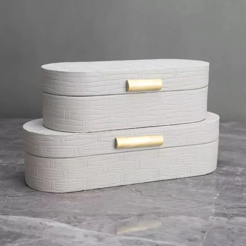 

Кожаная коробка для хранения ювелирных изделий для спальни, гостиной, ожерелье, кольцо, серьги, органайзер для часов, чехол для ювелирных изделий, украшение, орнамент