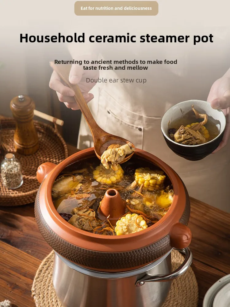 household gas cooker ceramic electric steamer non-purple pottery sand commercial