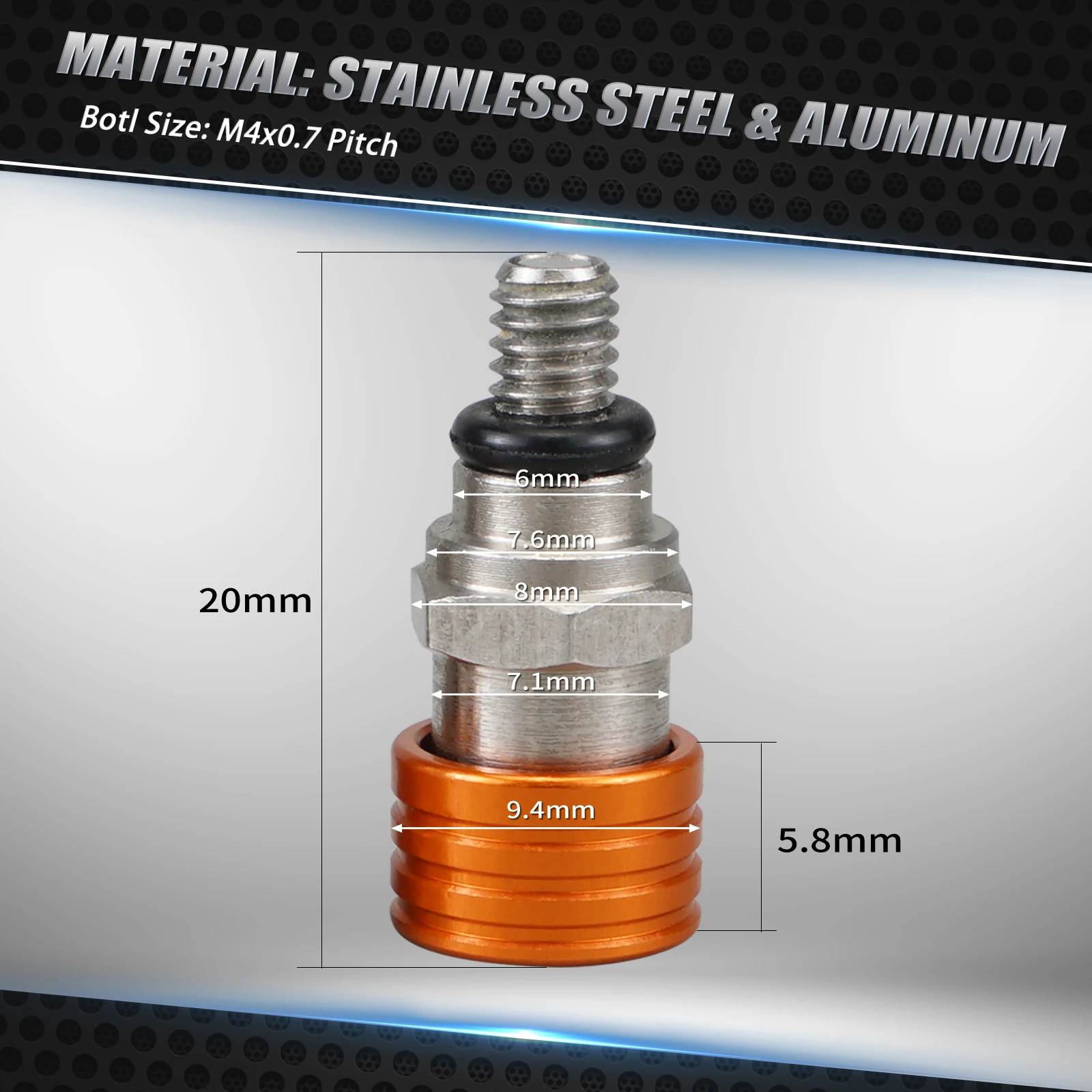 NICECNC For KTM EXC 300 EXC 250 EXCF 350 EXC 450 SX 125 SXF 250 SXF 450 XCW M4x0.7 Fork Air Bleeder Valve Scew 690 Enduro SMC R