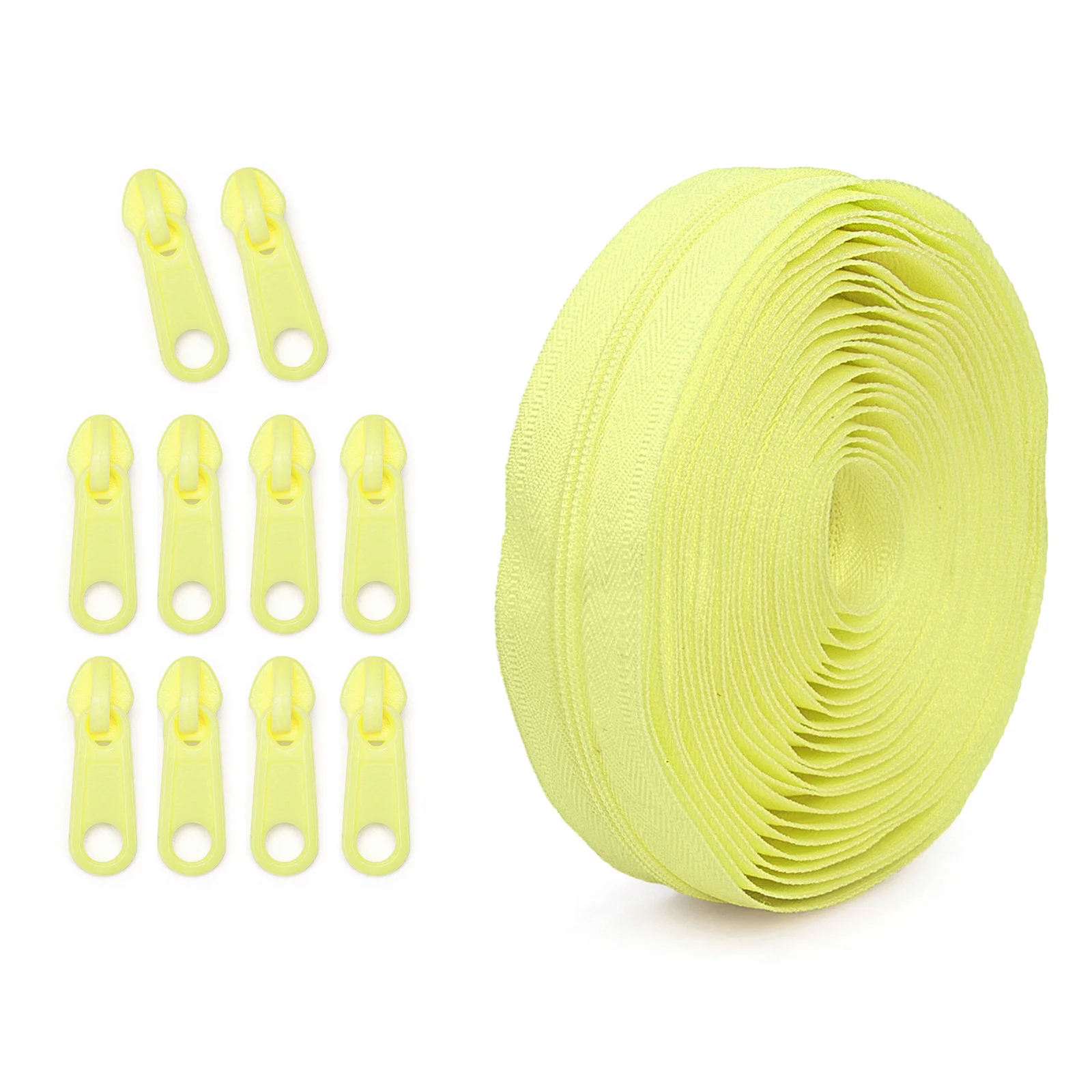 1 groep = 4,5 m rits + 10 plastic ritskoppen, 20 kleuren optioneel, thuis naaien DIY vervangende rits