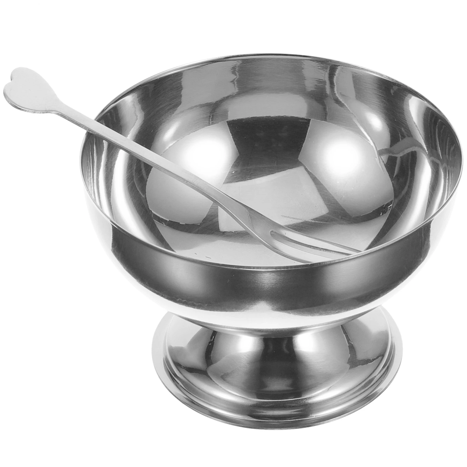 

Stainless Steel Ice Cream Cup Mini Silver Dessert Bowls Smooth Surface Easy Clean Reusable Kitchenware Fruit Salad Yogurt