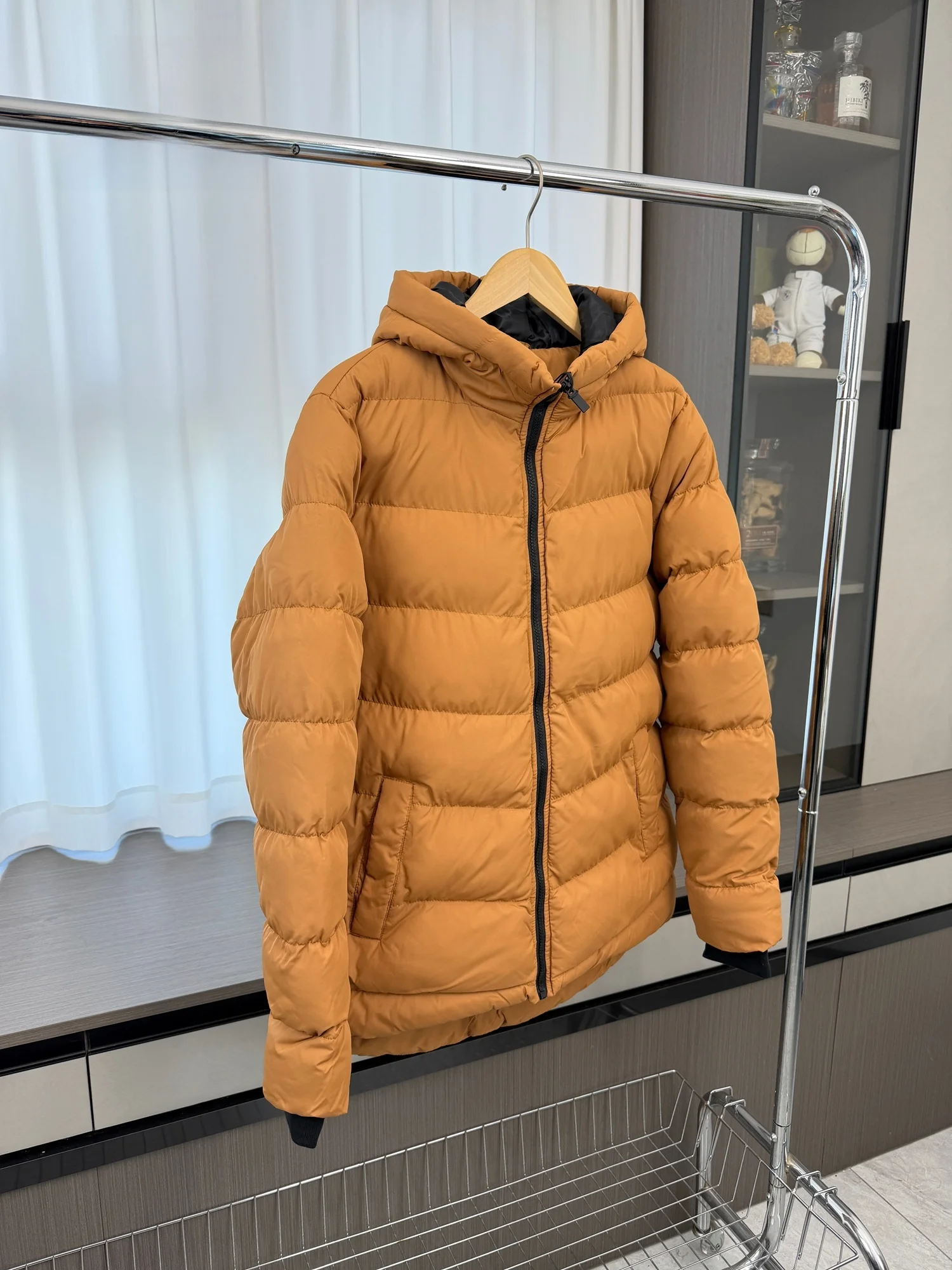 Thiened Warm Outdoor Casual Men's Cotton Jaet with Hood Faionable Urban Sle Stand Fit Long Sve Youth Faion