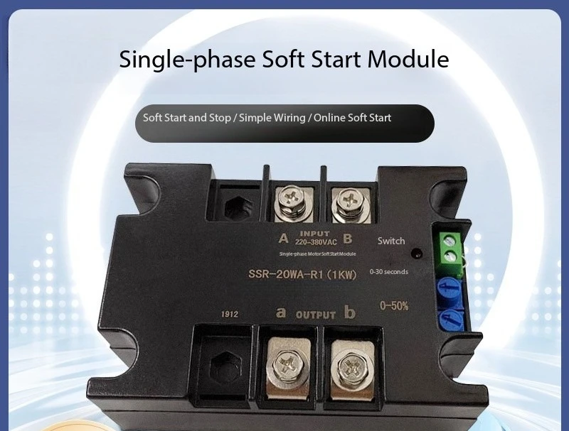 Suitable for single-phase motor soft start soft start module, two-phase motor soft start SSR-20WA-R1