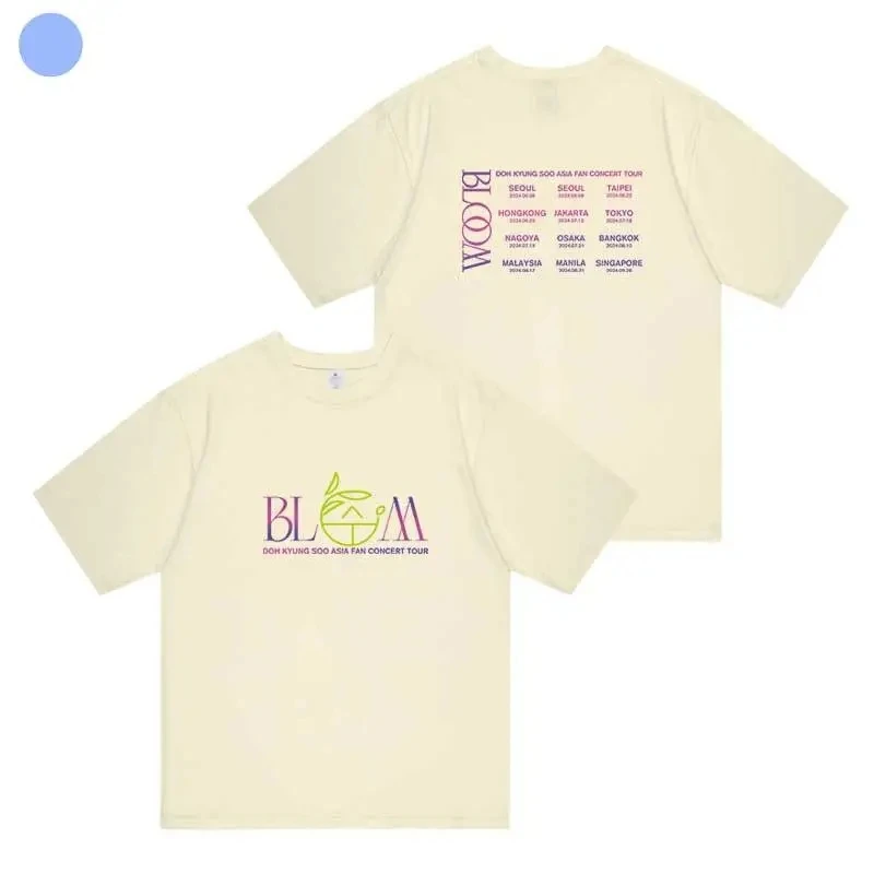 KPOP Y2K EXO D.O.2024 BLOOM T-shirt Summer Women Bat Sleeve Cotton Y2k T-shirt Harajuku 90S Oversize Streetwear