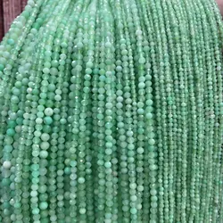 Natural Stone Beads AAAAA Small Faceted Australia Chrysoprase Jade Loose Beads 2 3 4mm For Bracelet Necklace Jewelry Making