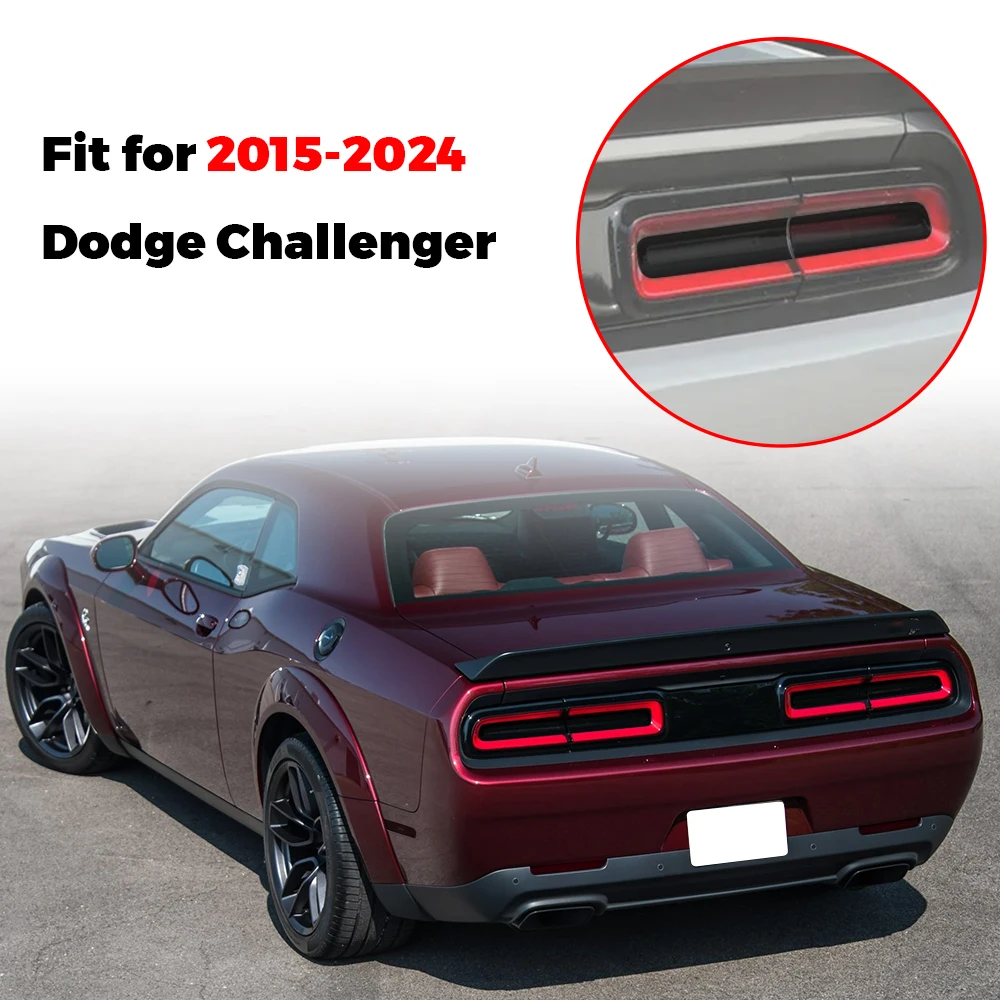 For 2015-2023 Challenger Smoke Tint Out Tail Light + Side Markers Decal Viny
