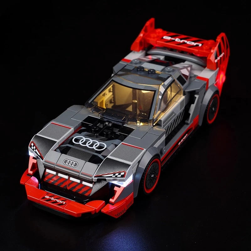 مجموعة إضاءة LED بدون نموذج مناسبة لسيارة سباق LEGO Audi S1 E Tron Quattro Race 76921 (باستثناء مكعبات البناء)