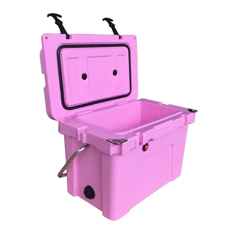 20L Eco-Friendly PE Rotomolded Coolers Hard-Style Modern BBQ Ice Chest Cooler Box for Camping Food Storage with Dry Ice Cans