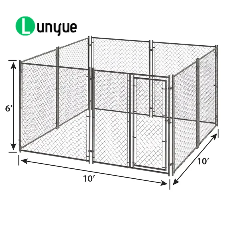 Heavy Duty Metal Dog Kennel Outdoor Garden Pet Fence Cage Large House for Lawn Yard Durable Weatherproof Shelter