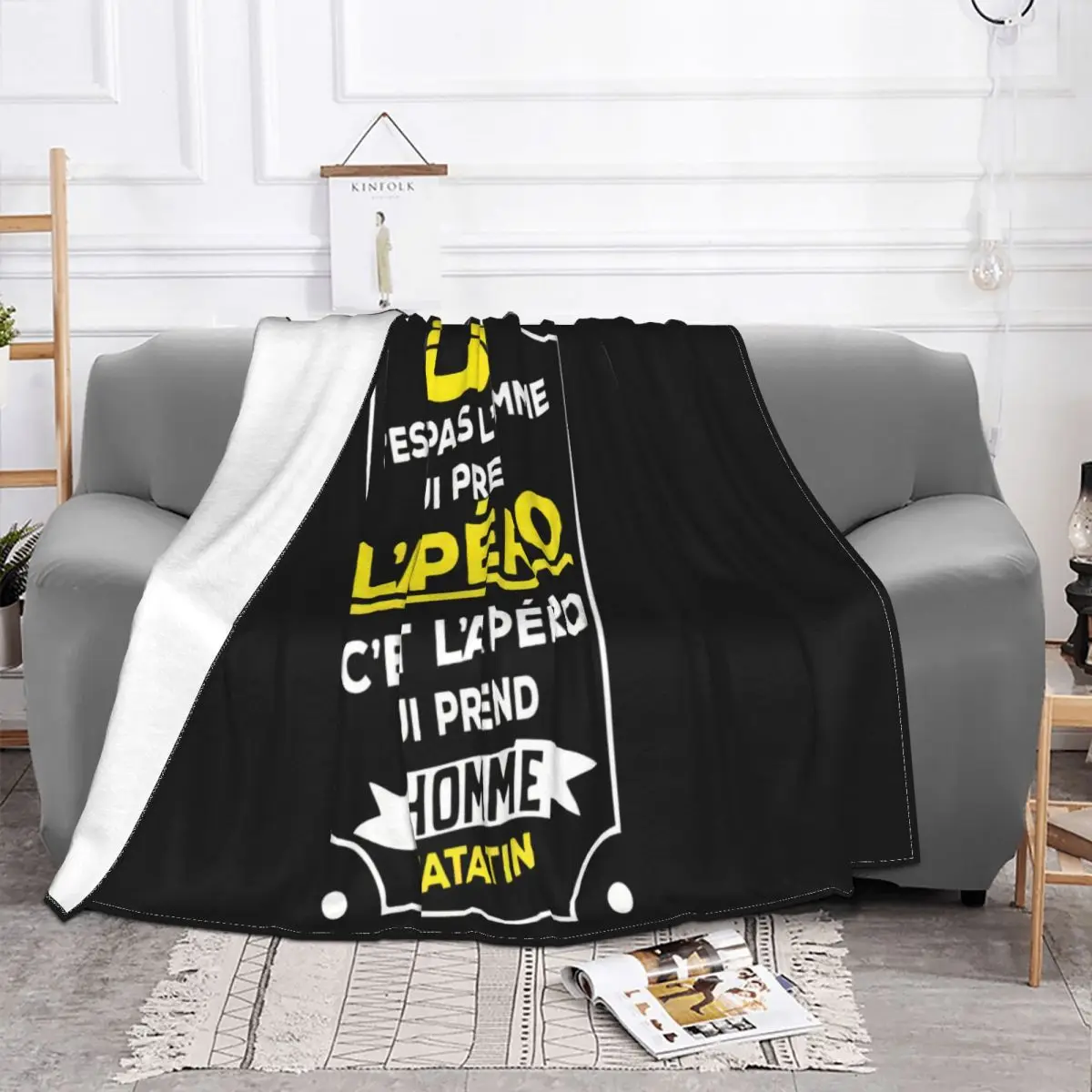 Personnalise Lapero Renaud Tatatin Fete Cadeau Anniversaire Vacanc T101 Any Logo Fashion Gift Kawaii Throw Blanket