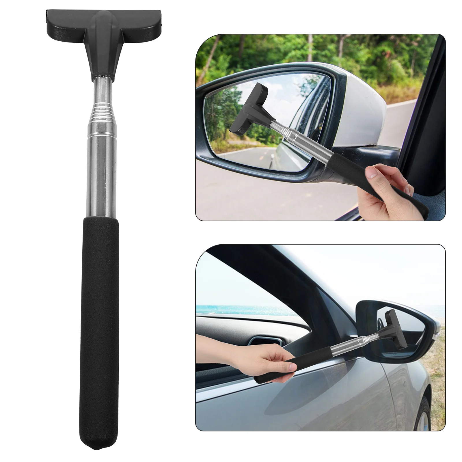 

1 PCS Extendable Car Rearview Mirror Rainproof Wiper Plastic Window Squeegee Anti Brush Auto Windshield