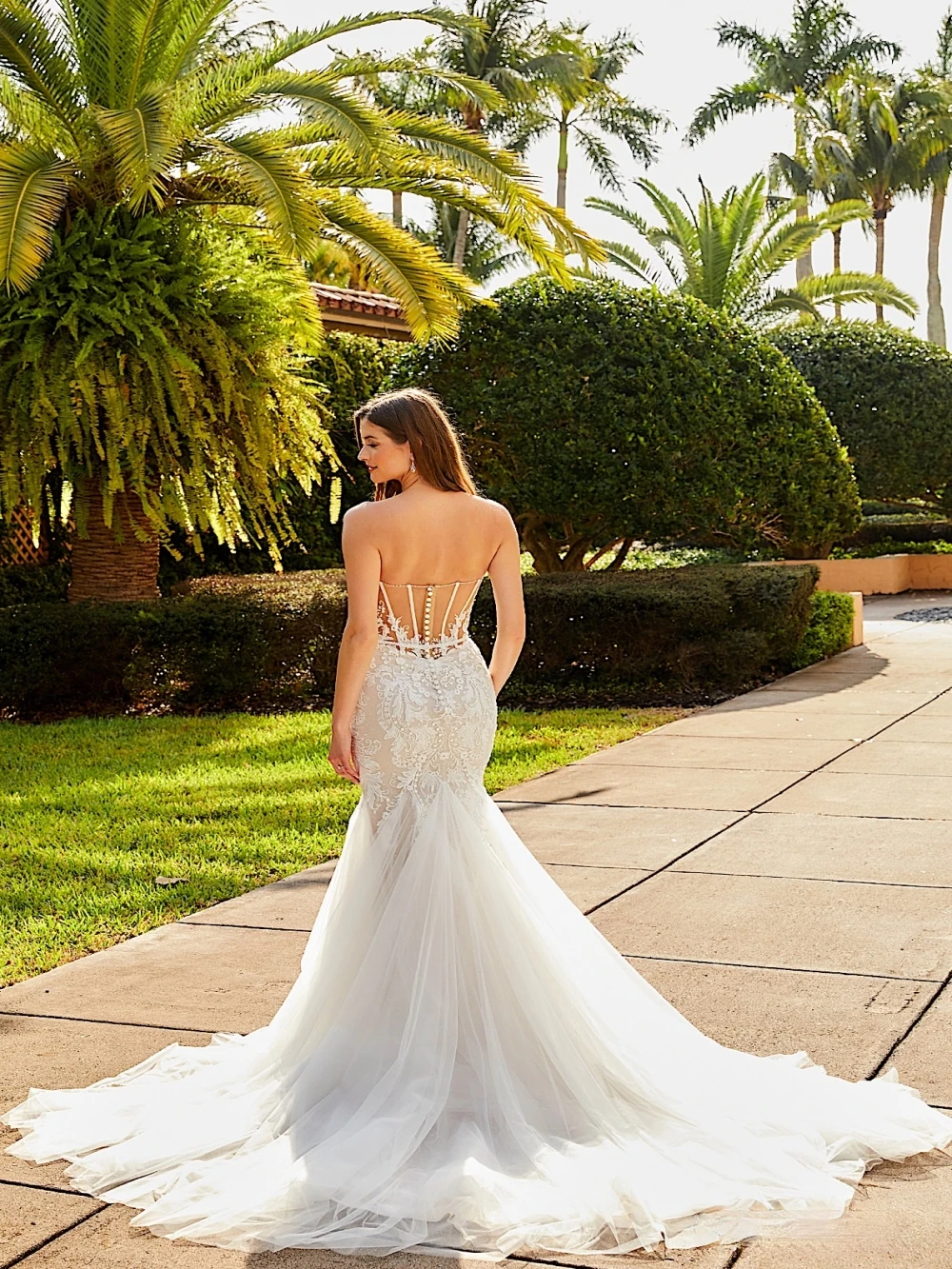 Vestido De novia largo De sirena elegante con cuello Corazón, traje De novia con apliques clásicos y lentejuelas, romántico