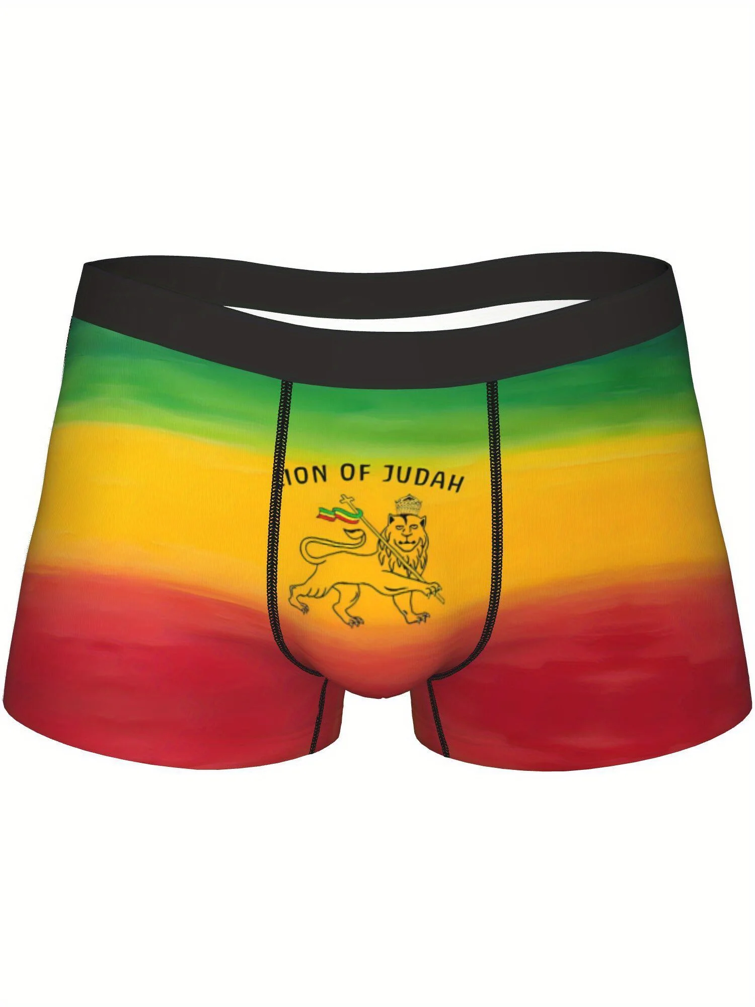 

Briefs Featuring The Rasta Lion of Judah Design Flag Pattern Boxer for Men Teens Print Breathable Print Boxershorts Men