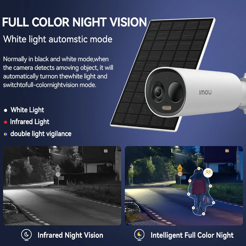 IMOU خلية 3C مع مجموعة اللوحة الشمسية 2K واي فاي كاميرا 5000mAh بطارية لاسلكية IP66 الذكية اللون للرؤية الليلية كاميرا مراقبة للمنزل #2