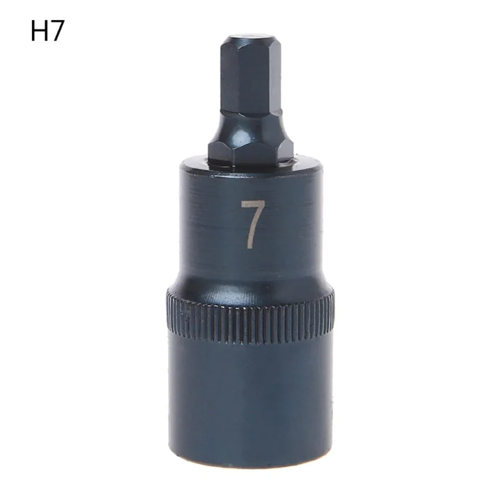 Imagem -06 - Polegada Unidade Hexágono Soquete Chave de Fenda Liga Aço Hex Bit Catraca Soquete h4 h5 h6 h7 h8 H10 H12 H14 H17 1pc 55 mm