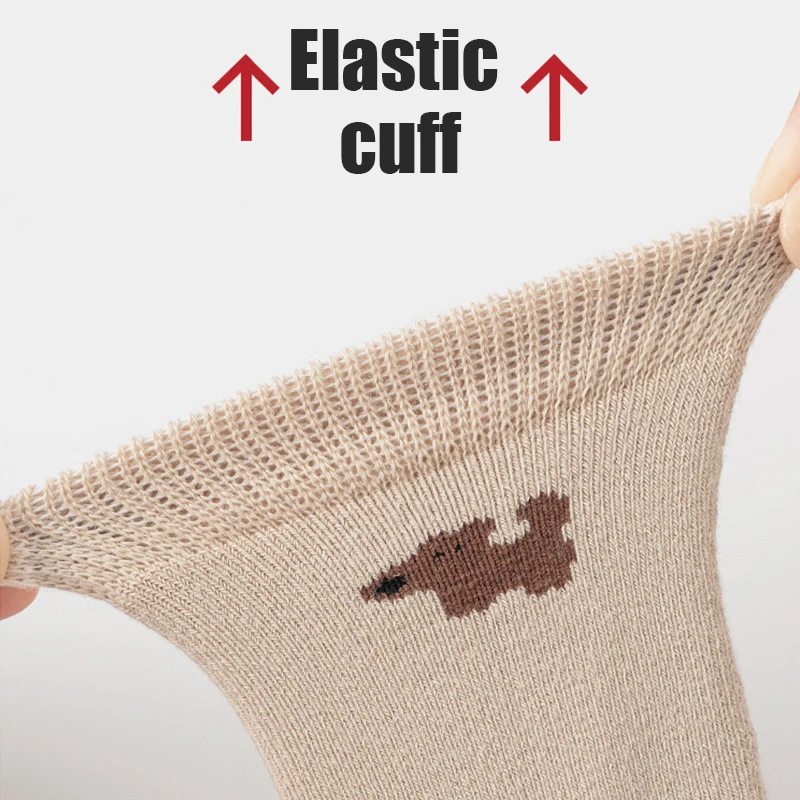 3/5 Paar rutschfeste Socken für Kleinkinder, Winter, dick, aus Frottee, warm, niedliche Cartoon-Baumwollsocken für Neugeborene, Jungen und Mädchen. – Detail 5