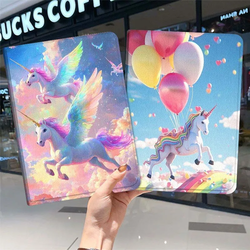 

Cute Horse Rainbow Balloon For Samsung Galaxy Tab A7 A A8 A9 A11 S6 S11 10.1 10.4 10.5 Inch Lite PLus Soft Tablet Case Gift