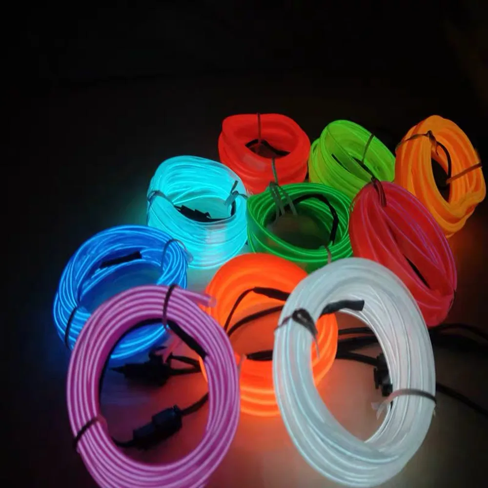 

1M/2M/3M/5M Led Lights For Car Interior Neon Flexible Led Strip Light Decoration Garland Wire Rope Tube Line Driver