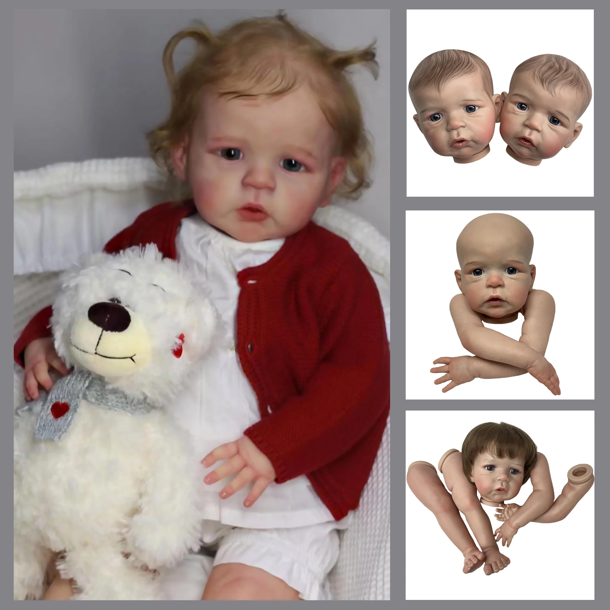 66cm Sandie Artist Oil Paint Reborn Doll Kits  Lifelike Real Bebe Reborn DIY Vinyl Bebe Kits Kit Reborn Sin Pintar