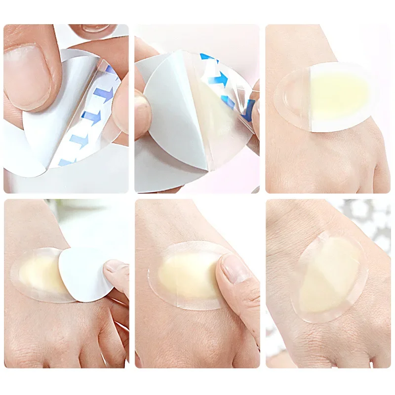 5 個のゲル靴ステッカーソフトハイドロコロイドパッド緩和痛み水ぶくれ外反母趾魚の目たこ摩擦圧力かかとの痛みパッチ