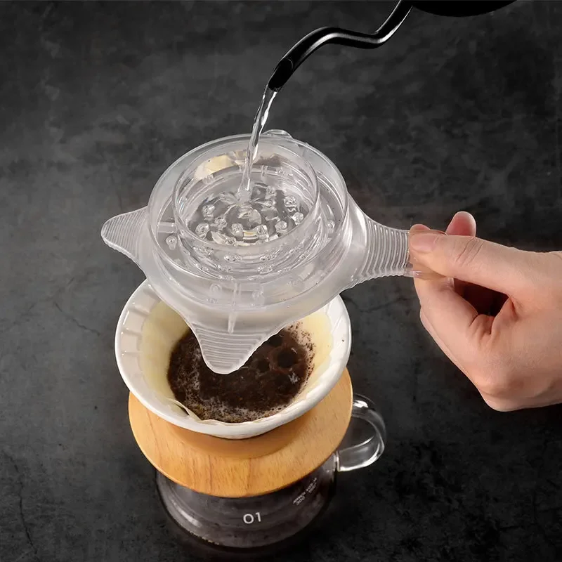 

Hand Brewed Coffee Filter Drip Shower Aid Portable Coffee Filter for Even Extraction Reusable Drip Cup Barista Accessory