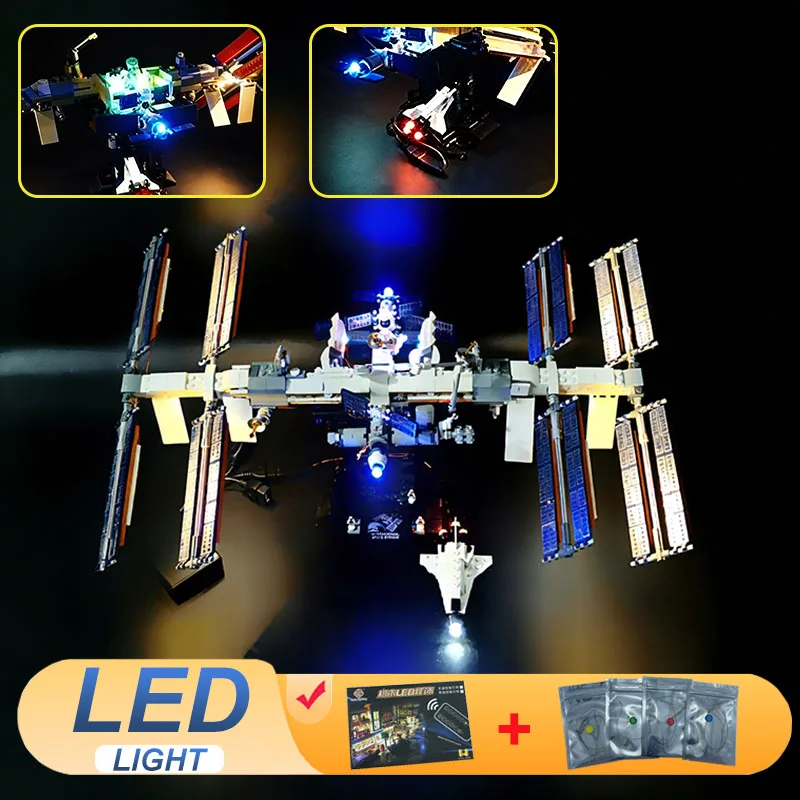 Kit de luz LED para LEGO 21321, lámpara de la Estación Espacial Internacional, ideas de regalo (no incluye bloques de construcción, ladrillos, kits, conjuntos, modelo)