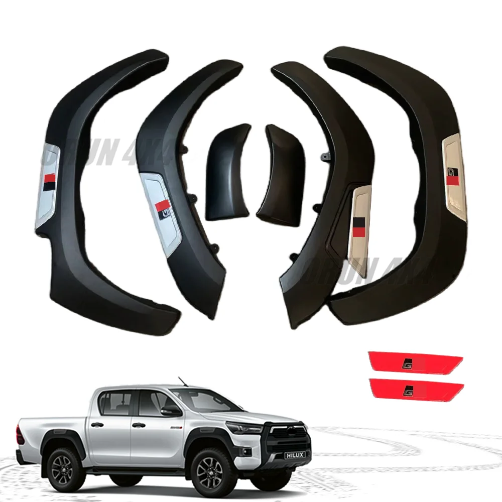 

4x4 Hilux Revo Fender Flares Car Wheel Arch Extensions Mud Trim Covers G style for 2020 2021 2022 2023