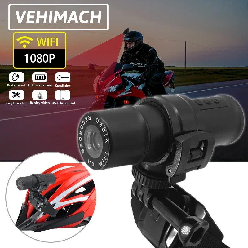 Full HD 1080P Wifi Waterproof Motorcycle Camera DVR Camcorder Bicycle Motorcycle Helmet Sport Dash Cam Camera Car Video Recorder