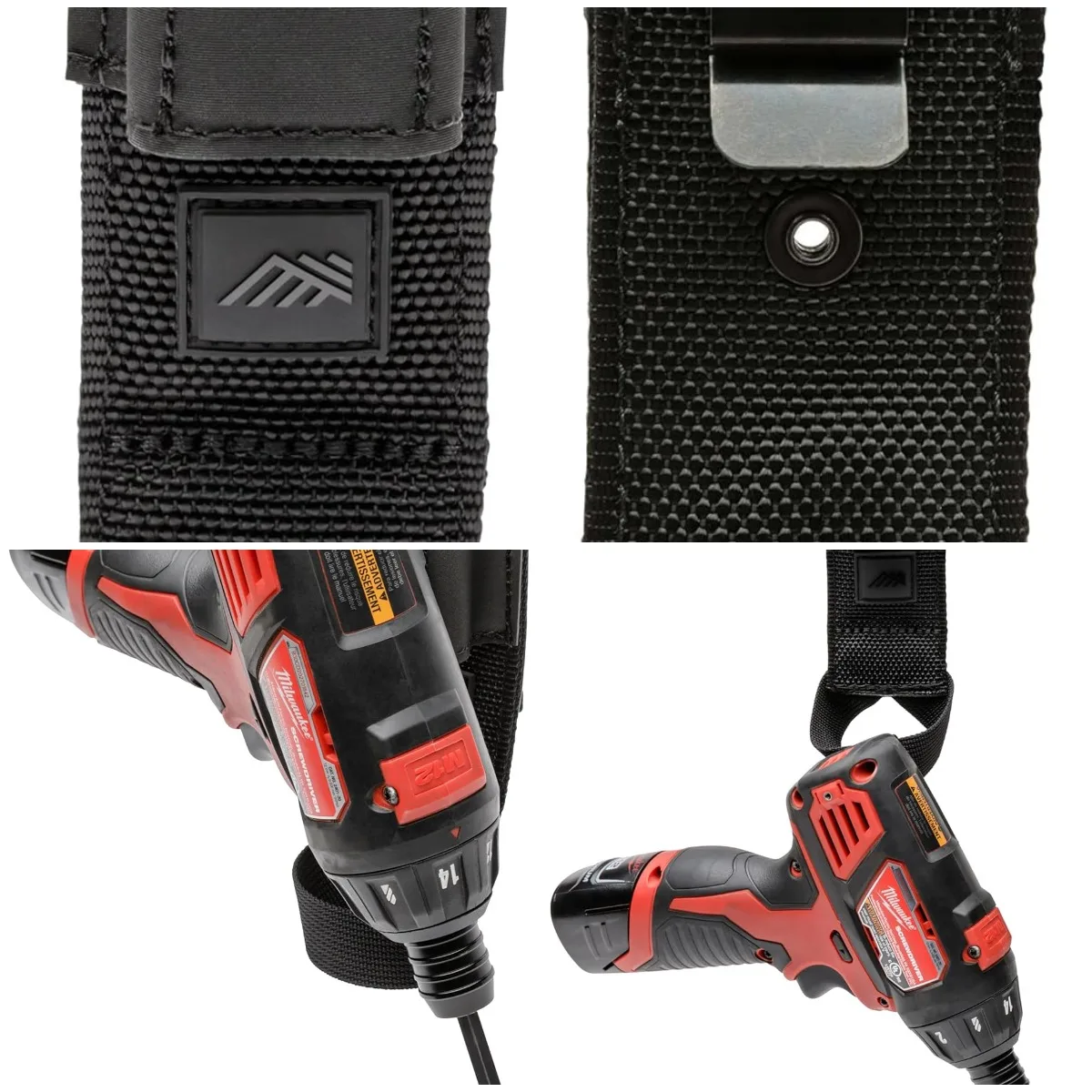 

Gun Loop Drill Holster - SuperFabric Tool Belt Holder for Nail Guns, Driver, Chalk Line - Black, 7' x 2'